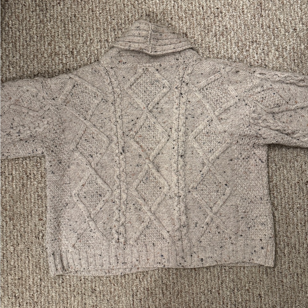 Chunky Wool Cardigan with Shawl Collar - Picture 4 of 5